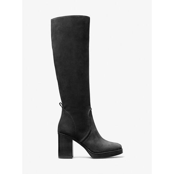 MICHAEL KORS CLASSIC HAYDEN BLACK SUEDE KNEE HIGH BOOT 100% LEATHER. SZ 8 $325 - Picture 3 of 11